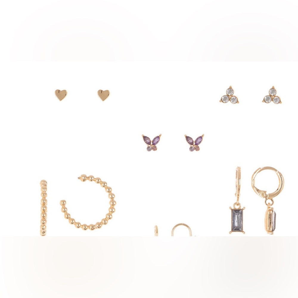 (6) MELROSE and MARKET Stud & Threader Mixed Earrings - Set